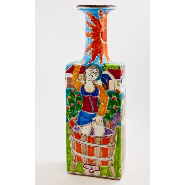 Sicilian pottery Decorative Bottle DS BT509DS-2 Sicilian pottery Decorative Bottle DS BT509DS-2
